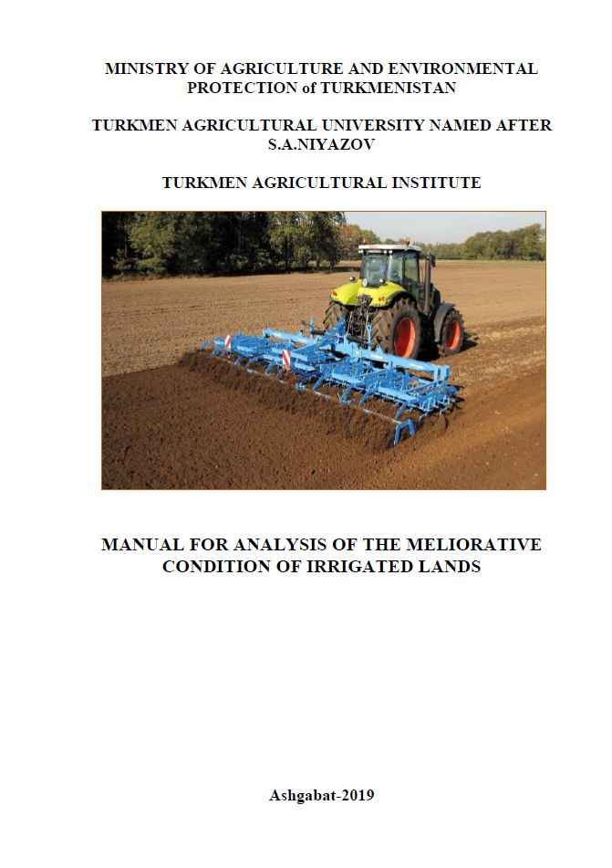 Manual for analysis of the meliorative condition of
irrigated lands